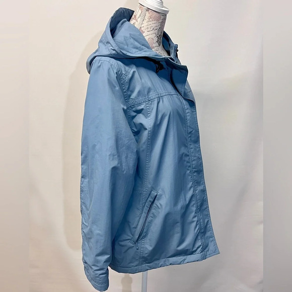 EDDIE BAUER Women's Cadet blue fleece lined windbreaker jacket size XL. - Picture 7 of 12